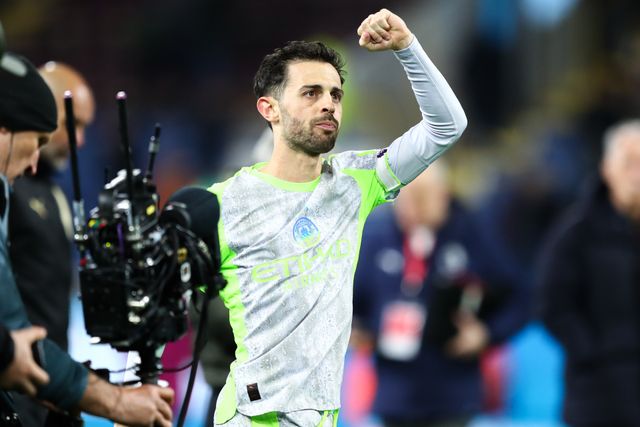 Bernardo Silva of Manchester City celebrates 0-1 win after the Premier League match Burnley vs Manchester City at Turf Moor, Burnley, United Kingdom on 22 April 2026

(Photo by Jorge Horsted/News Images)