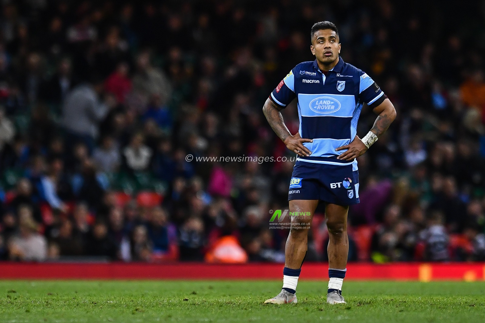 27th April 2019 , Principality Stadium , Cardiff, Wales ; Guinness pro 14â€™s, Round 21, Cardiff Blues Vs Ospreys ; Rey Lee-Lo of Cardiff Blues

Credit:  Craig Thomas/News Images