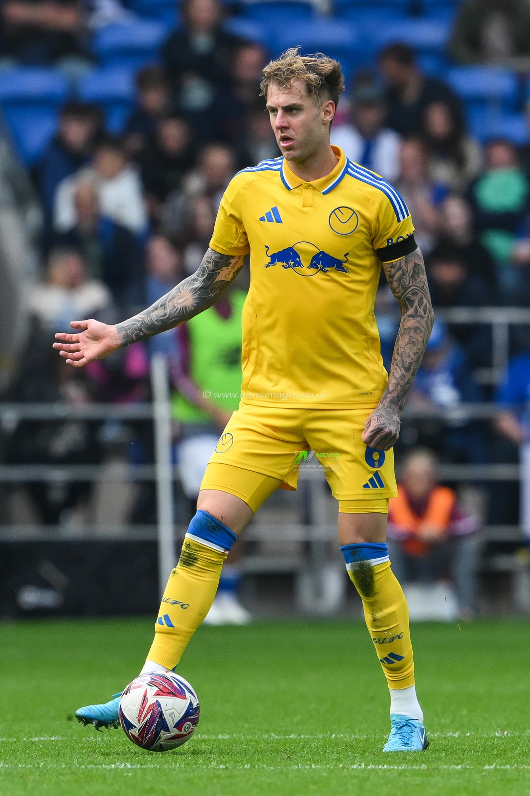 Joe Rodon of Leeds United in action during the Sky Bet Championship match Cardiff City vs Leeds United at Cardiff City Stadium, Cardiff, United Kingdom, 21st September 2024

(Photo by Craig Thomas/News Images)
