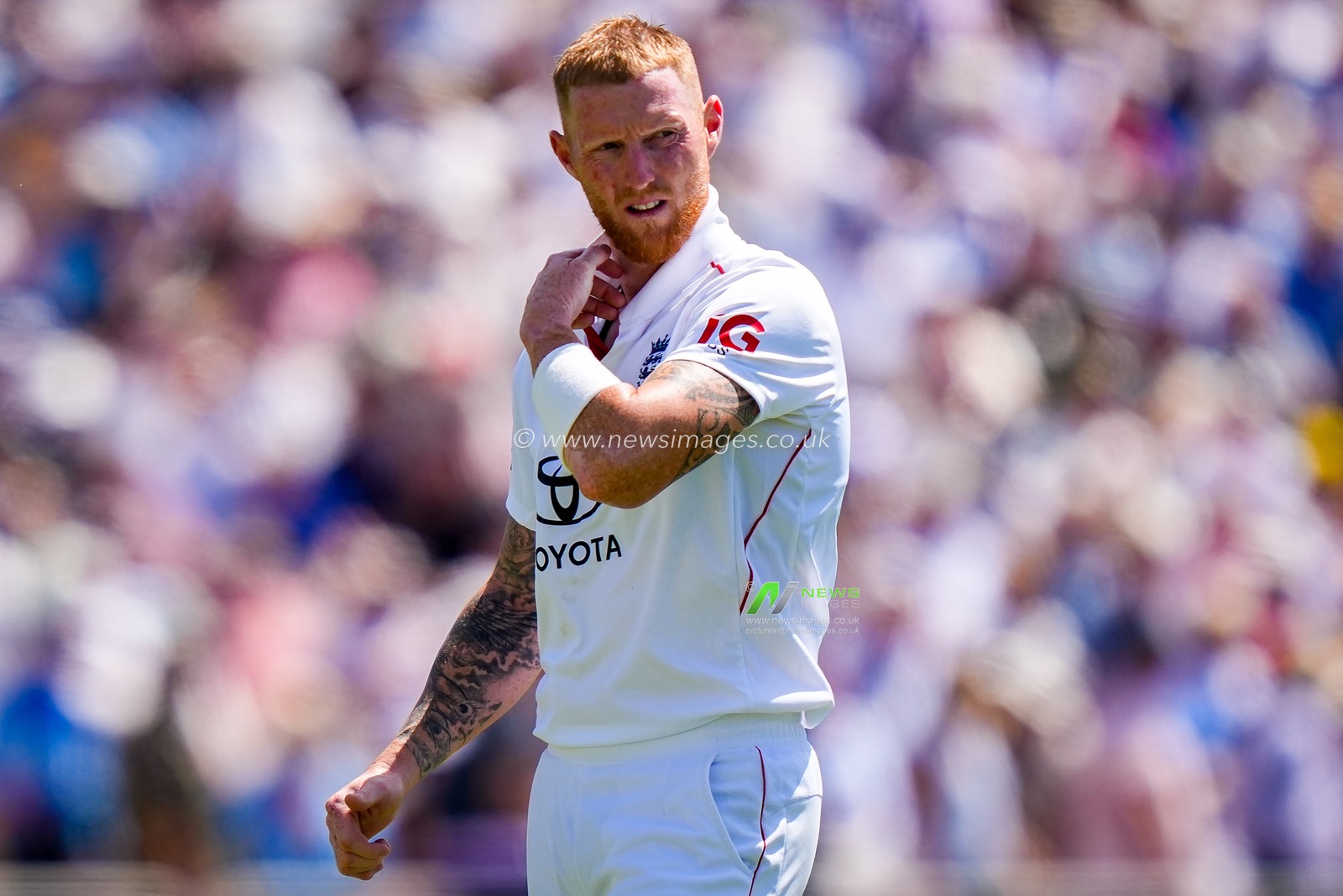 England captain Ben Stokes walks to his mark to bowl during the 3rd Rothesay Test Match Day 1 match England vs New Zealand at Trent Bridge, Nottingham, United Kingdom on 25 June 2026

(Photo by Maynard Manyowa/News Images)