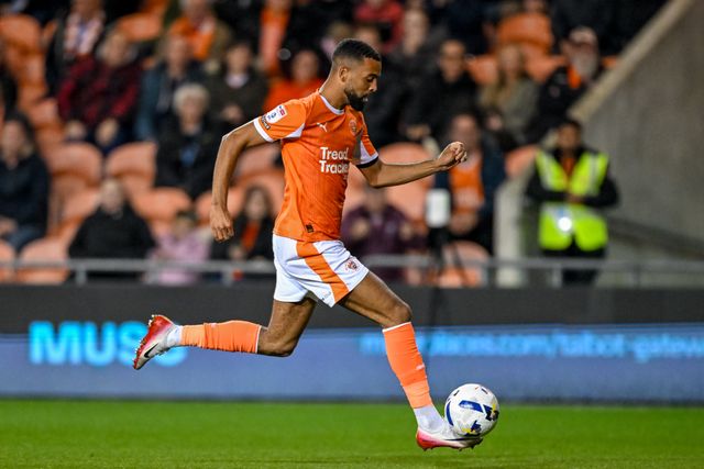 CJ Hamilton of Blackpool  runs towards goal to score Blackpool's second goal (20-0) during the Sky Bet League 1 match Blackpool vs Luton Town at Bloomfield Road, Blackpool, United Kingdom, 30th September 2025

(Photo by Adam Gee/News Images)