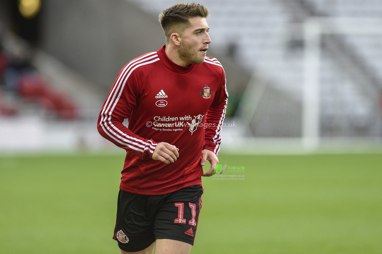 4th January 2020, Stadium Of Light, Sunderland, England; Sky Bet League 1, Sunderland v Lincoln City : Lynden Gooch (11) of Sunderland during the pre-game warmup

Credit: Iam Burn/News Images
