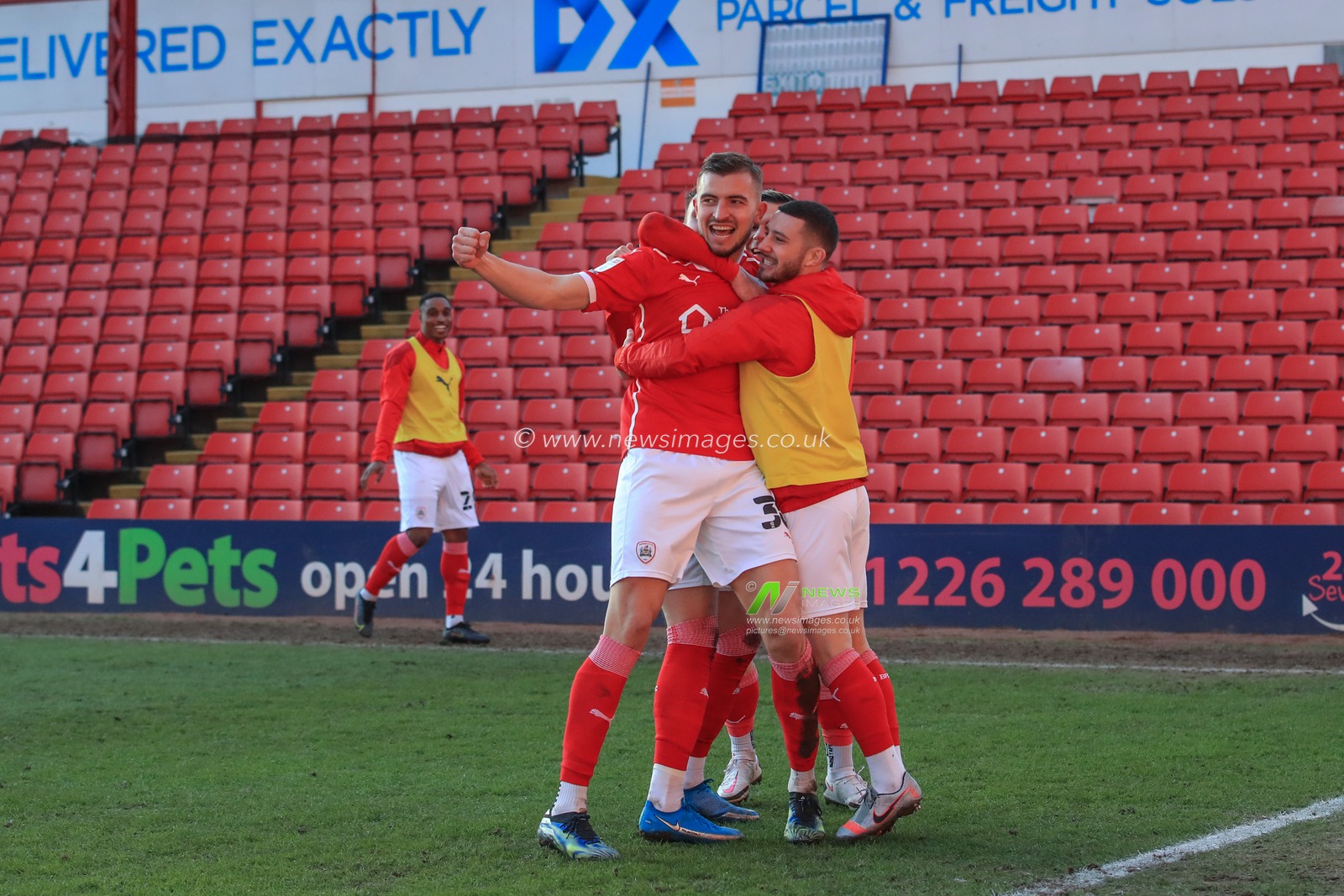 MichaÅ‚ Helik #30 of Barnsley celebrates his goal to make it 2-1