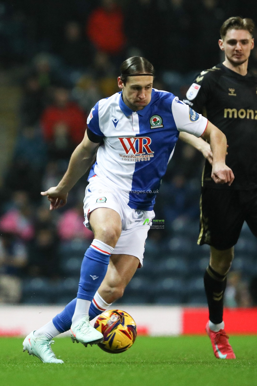 Callum Brittain of Blackburn Rovers dribbles the ball into the box during the Sky Bet Championship match Blackburn Rovers vs Coventry City at Ewood Park, Blackburn, United Kingdom, 21st January 2025

(Photo by Jorge Horsted/News Images)