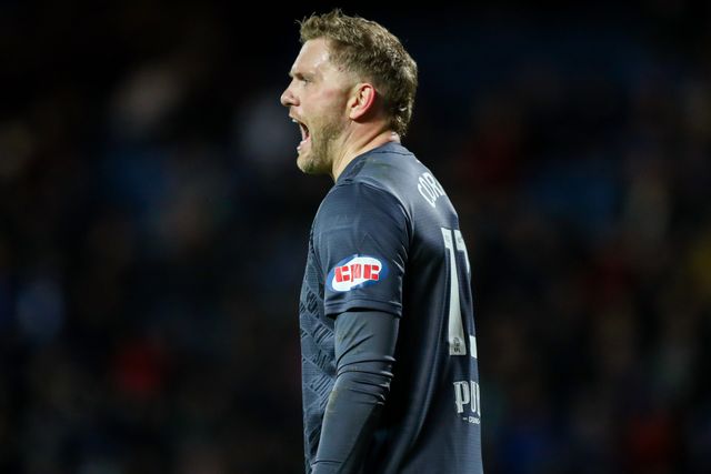 Preston North End goalkeeper David Cornell during the Sky Bet Championship match Blackburn Rovers vs Preston North End at Ewood Park, Blackburn, United Kingdom on 20 February 2026

(Photo by Jorge Horsted/News Images)