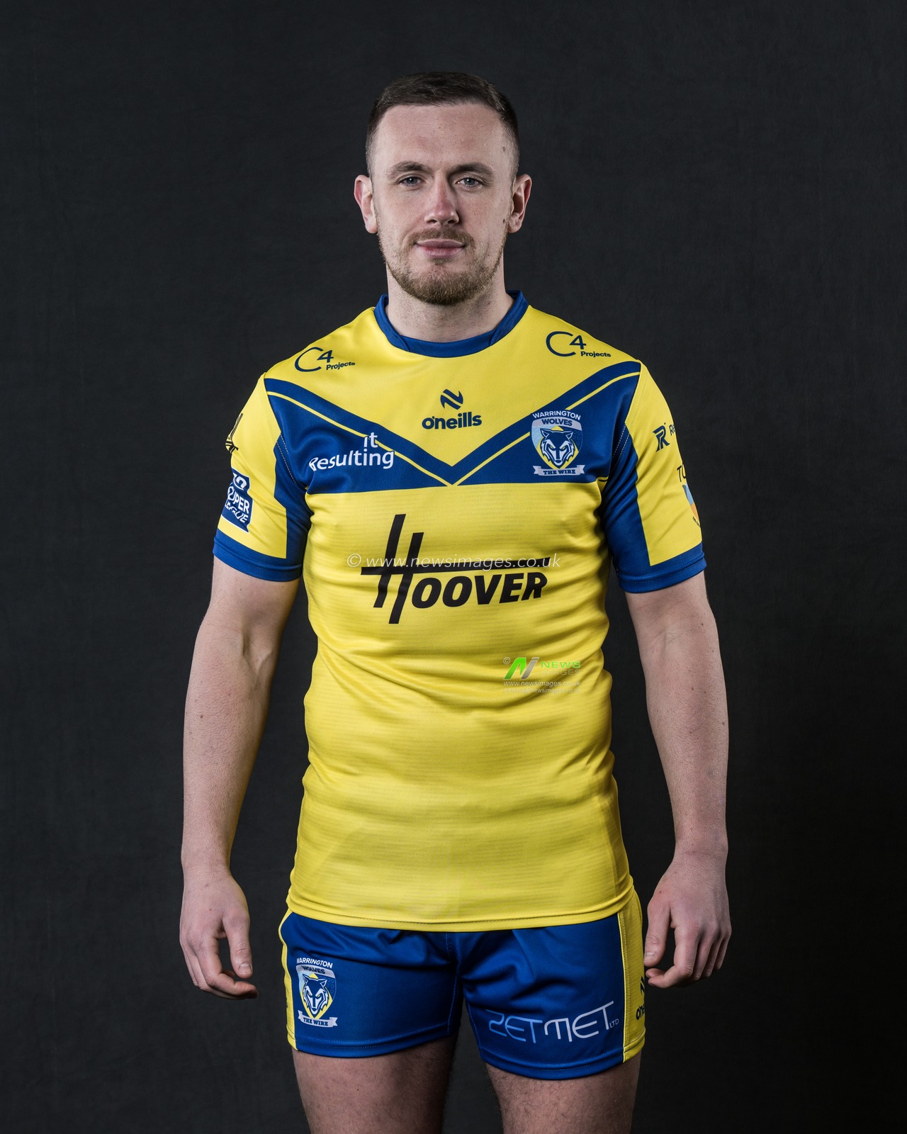 Ben Currie in the Home kit during the Warrington Wolves Team media day at Warrington wolves training centre, Warrington, United Kingdom, 16th January 2025

(Photo by Craig Thomas/News Images)