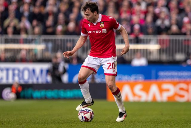 Wrexham's Oliver Rathbone during the Sky Bet League 1 match Wrexham vs Stockport County at SToK Cae Ras, Wrexham, United Kingdom, 22nd March 2025

(Photo by Nik Mesney/News Images)