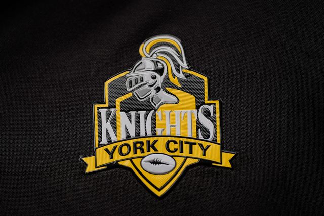 Knight badge during the Betfred Super League round 7 match Huddersfield Giants vs York Knights at Accu Stadium, Huddersfield, United Kingdom on 04 April 2026

(Photo by Maynard Manyowa/News Images)