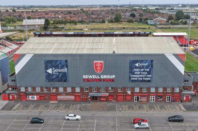 An aerial view of The Sewell Group Craven Park during the Betfred Super League Round 24 match Hull KR vs St Helens at Sewell Group Craven Park, Kingston upon Hull, United Kingdom, 29th August 2025

(Photo by Mark Cosgrove/News Images)