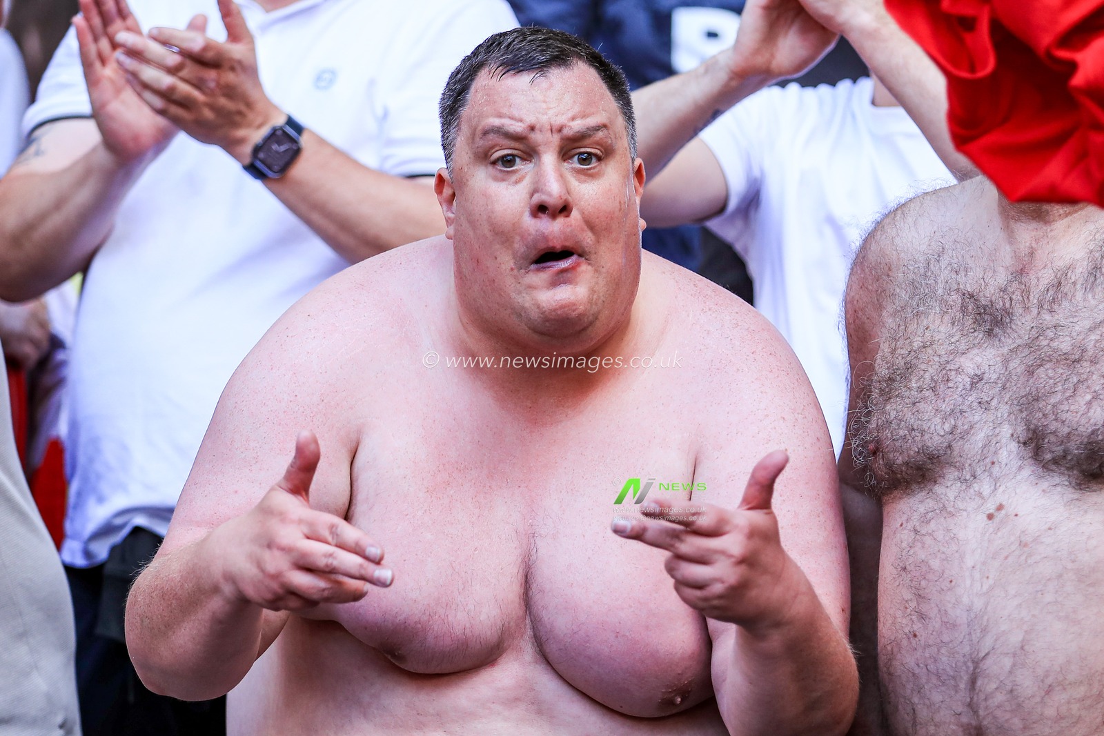 Charlton Athletic fan celebrate getting promotion back to the Sky Bet Championship after the Sky Bet League 1 Playoff Final match Charlton Athletic vs Leyton Orient at Wembley Stadium, London, United Kingdom, 25th May 2025

(Photo by Jorge Horsted/News Images)
