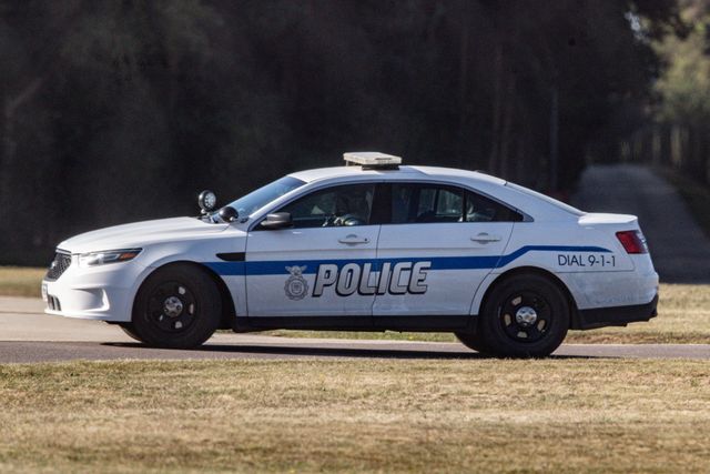 A US Police car at RAF Lakenheath, Lakenheath, United Kingdom, 28th August 2025

(Photo by Alfie Cosgrove/News Images)