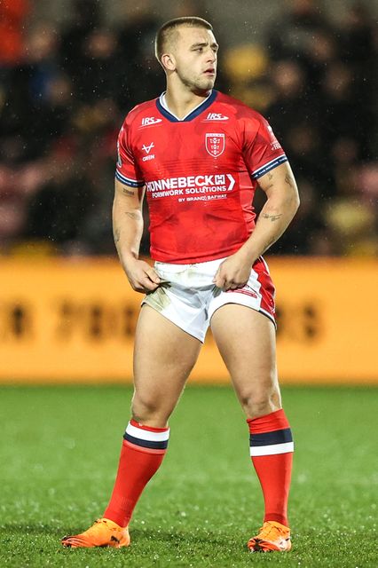 Mikey Lewis of Hull KR during the Betfred Super League Round 1 match York Knights vs Hull KR at LNER Community Stadium, Lincoln, United Kingdom on 12 February 2026

(Photo by Alfie Cosgrove/News Images)