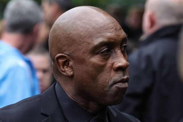 Nigel Benn arrives during Ricky Hatton' Funeral at Manchester Cathedral, Manchester, United Kingdom, 10th October 2025

(Photo by Mark Cosgrove/News Images)