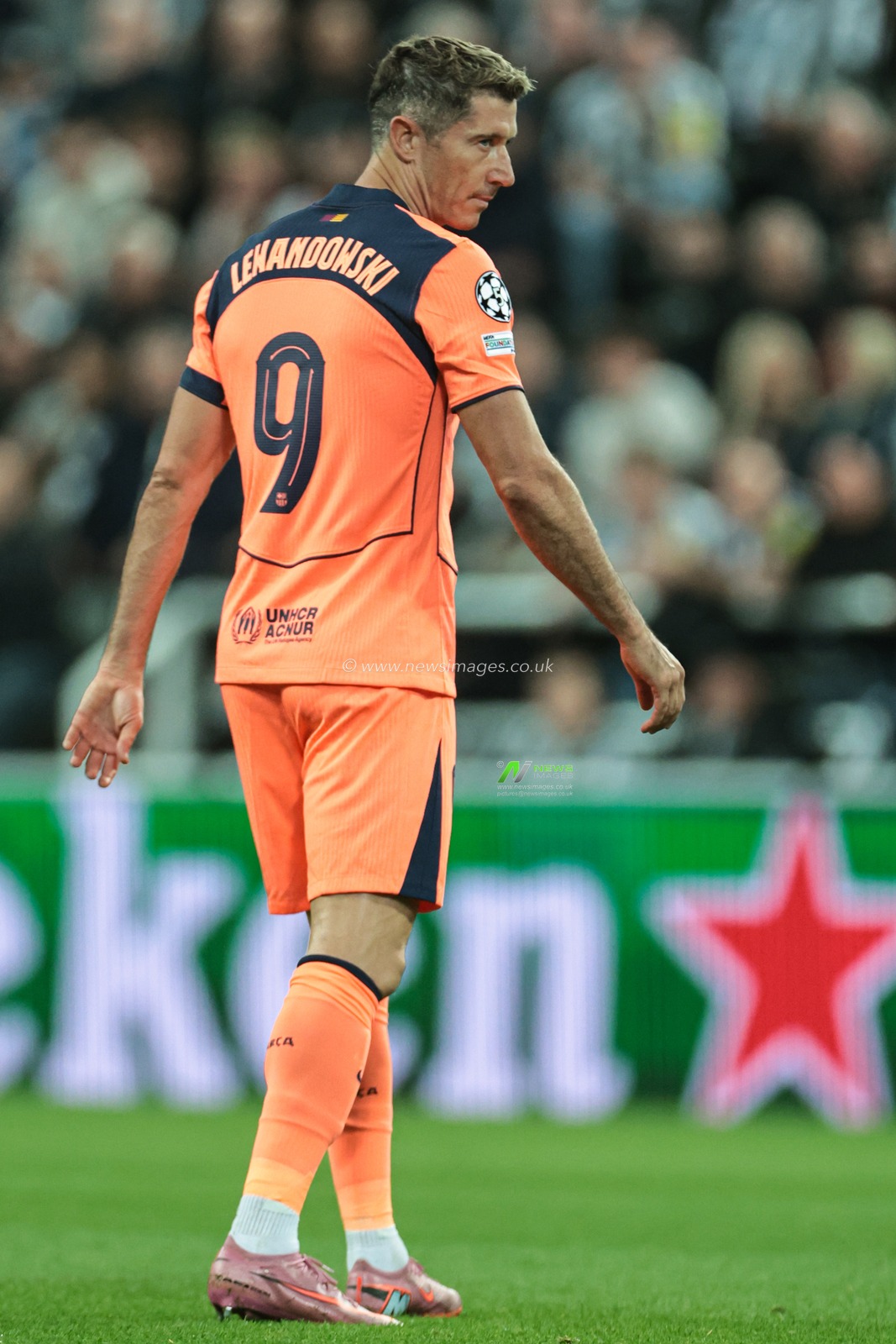 Robert Lewandowski of Barcelona during the UEFA Champions League 2025/26 Phase MD1 Newcastle United vs Barcelona at St James's Park, Newcastle, United Kingdom, 18th September 2025

(Photo by Mark Cosgrove/News Images)