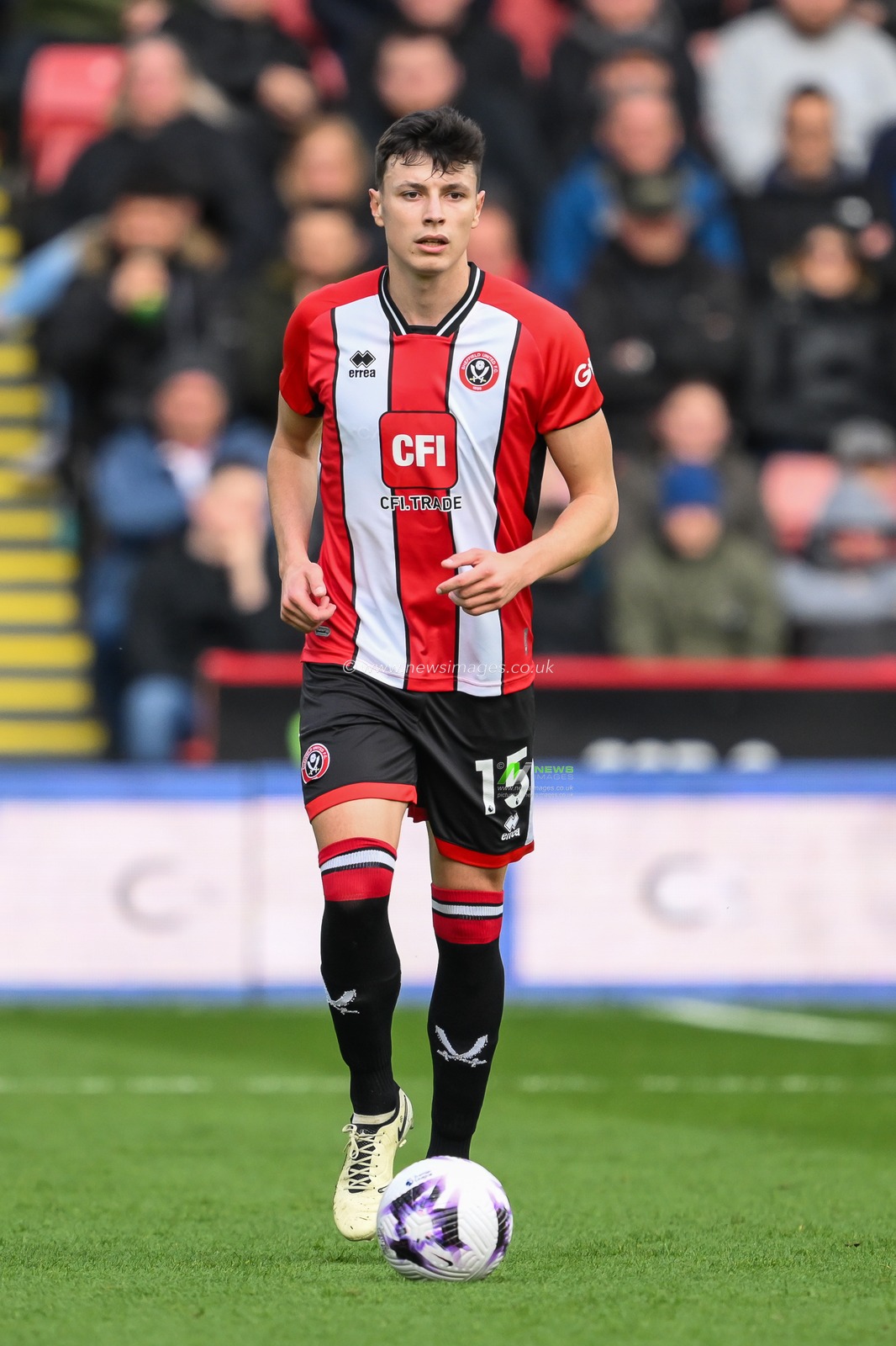 Anel AhmedhodÅ¾iÄ‡ of Sheffield United in action during the Premier League match Sheffield United vs Chelsea at Bramall Lane, Sheffield, United Kingdom, 7th April 2024

(Photo by Craig Thomas/News Images)
