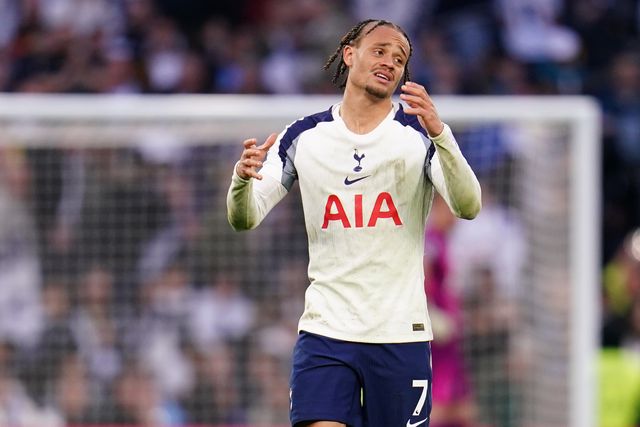 Xavi Simons of Tottenham Hotspur shows frustration at full time during the Premier League match Tottenham Hotspur vs Brighton & Hove Albion at Tottenham Hotspur Stadium, London, United Kingdom on 18 April 2026

(Photo by Harvey Murphy/News Images)