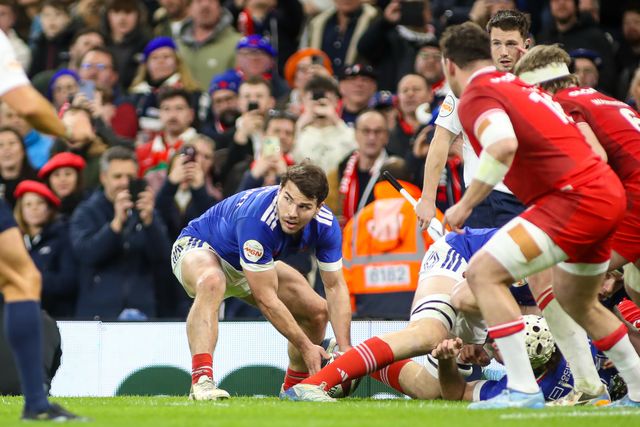 Antoine Dupont of France during the Guinness Six Nations match Wales vs France at Principality Stadium, Cardiff, United Kingdom, 15th February 2026

(Photo by Andrew Lewis/News Images)