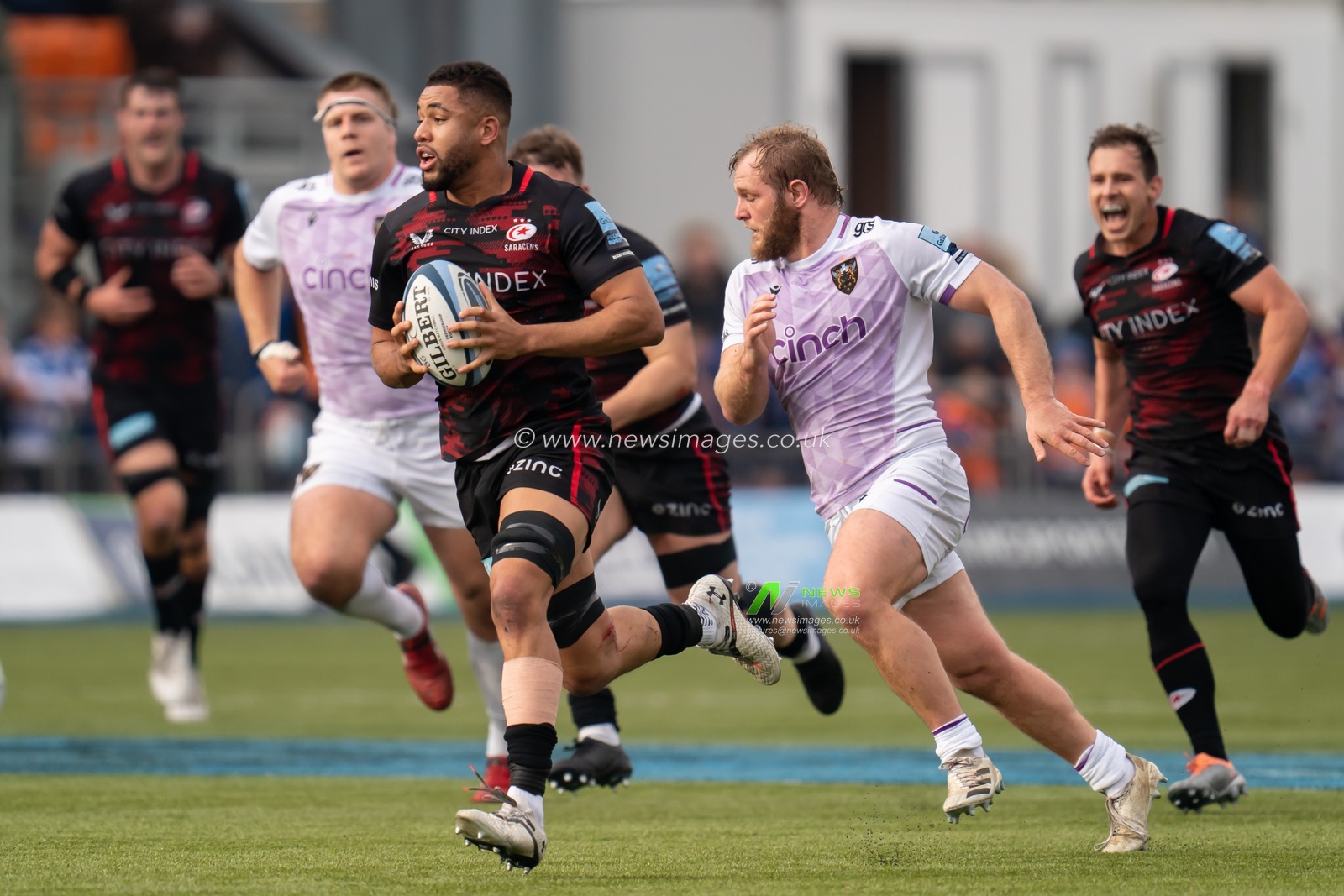 Andy Christie #6 of Saracens during the Gallagher Premiership match Saracens vs Northampton Saints at StoneX Stadium, London, United Kingdom, 13th November 2022

(Photo by Richard Washbrooke/News Images)