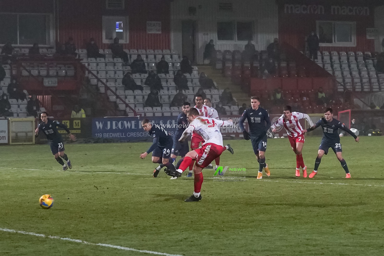 Alfie Williams #31 of Stevenage penalty shot is saved