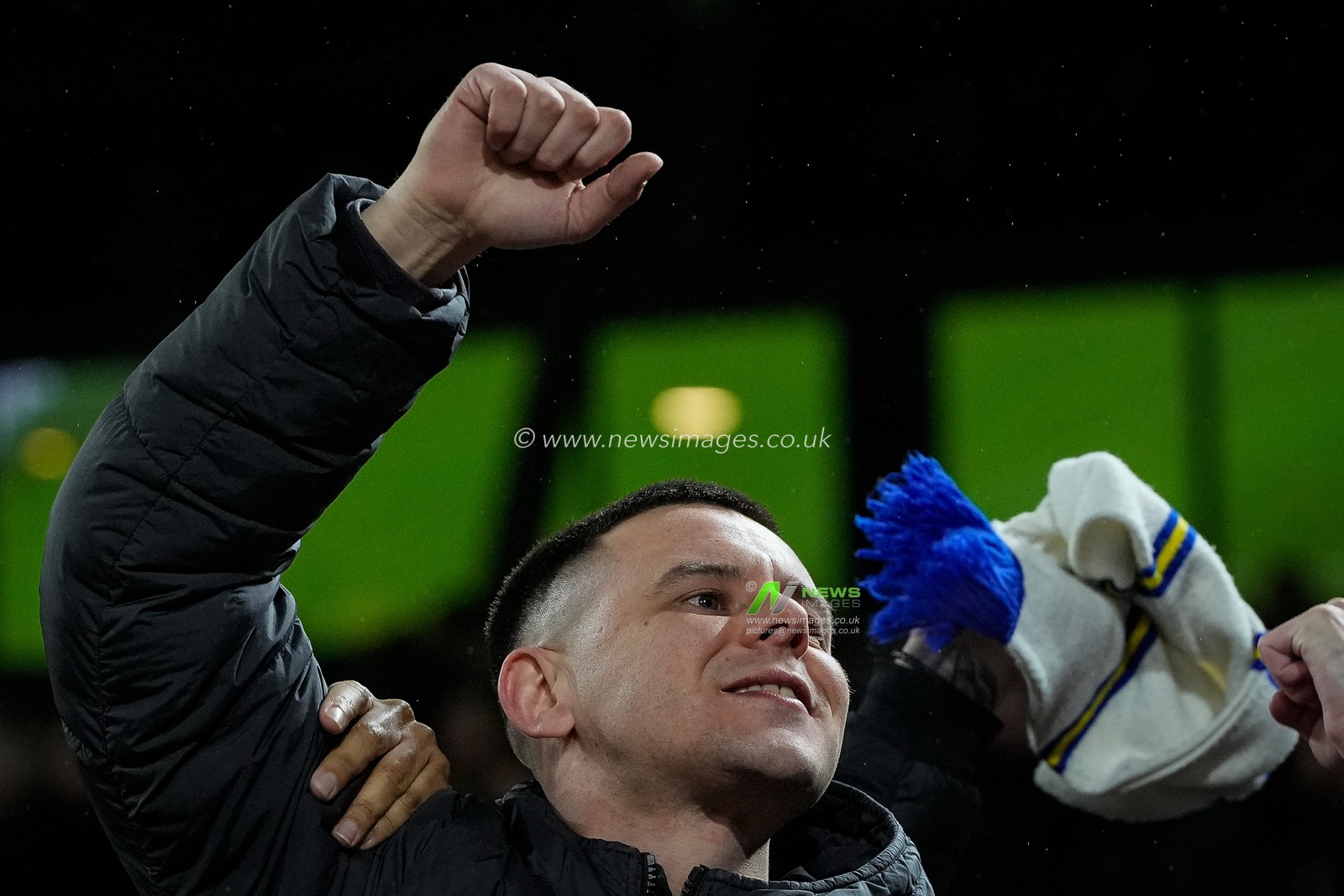Leeds United fans celebrate winning their game at full time during the Premier League match Leeds United vs Nottingham Forest at Elland Road, Leeds, United Kingdom on 06 February 2026

(Photo by Maynard Manyowa/News Images)