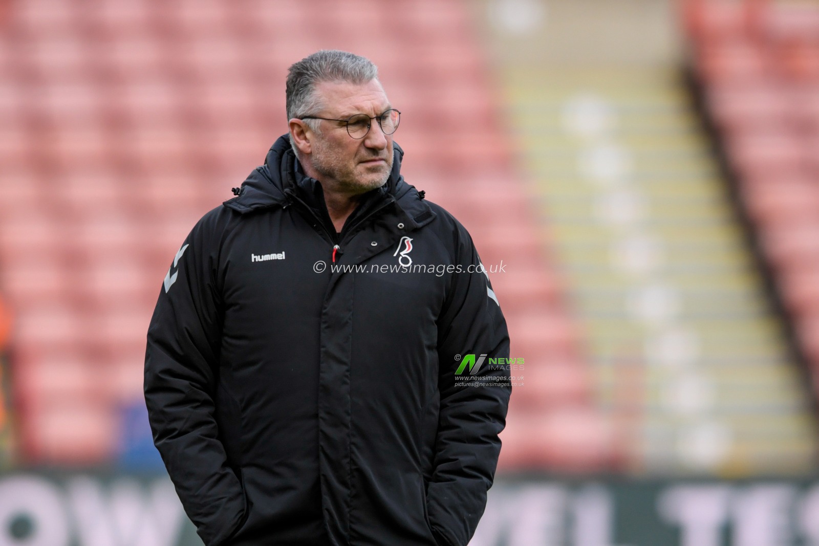 Nigel Pearson manager of Bristol City arrives at Bramall Lane for the game against Sheffield United