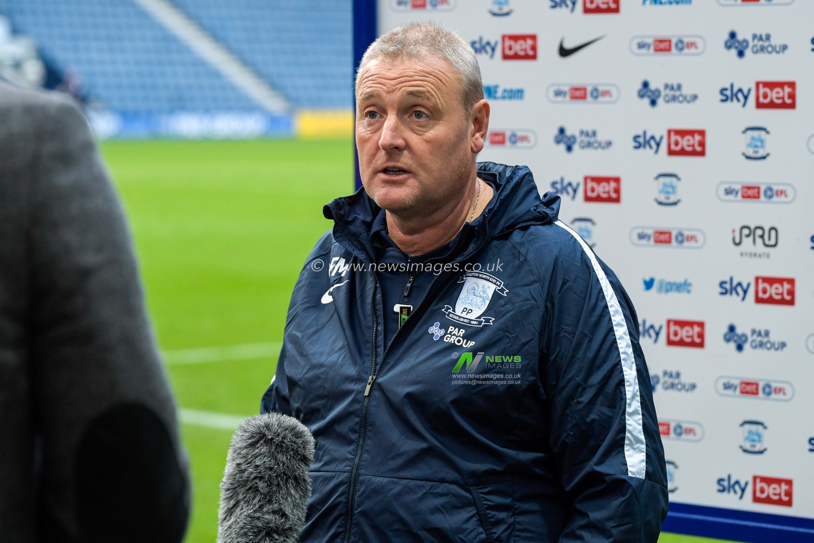Frankie McAvoy manager of Preston North End speaks to the media after the game