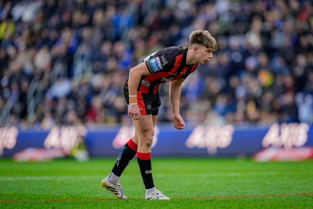 Ewan Irwin of Warrington Wolves during the Betfred Super League round 1 match Leeds Rhinos vs Warrington Wolves at AMT Headingley Stadium, Leeds, United Kingdom on 29 March 2026

(Photo by Maynard Manyowa/News Images)