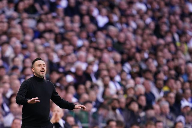 Roberto De Zerbi manager of Tottenham Hotspur during the Premier League match Tottenham Hotspur vs Brighton & Hove Albion at Tottenham Hotspur Stadium, London, United Kingdom on 18 April 2026

(Photo by Harvey Murphy/News Images)
