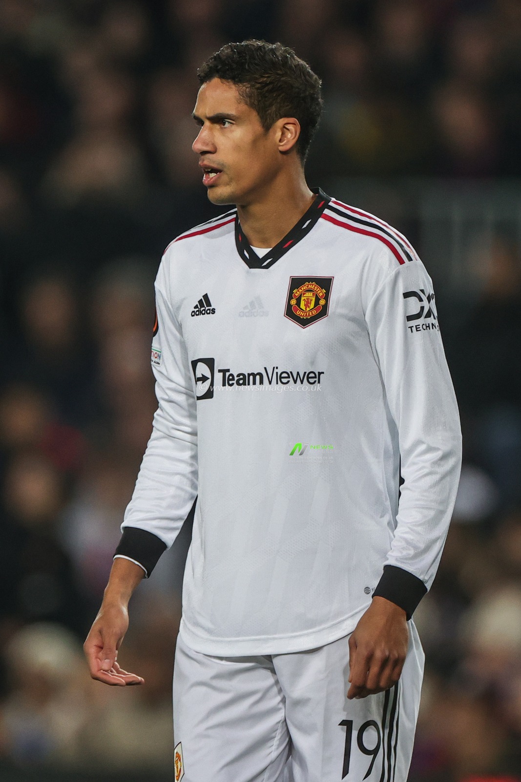 RaphaÃ«l Varane #19 of Manchester United during the UEFA Europa League Knockout Round Play-Offs Barcelona vs Manchester United at Spotify Camp Nou, Barcelona, Spain, 16th February 2023

(Photo by Mark Cosgrove/News Images)