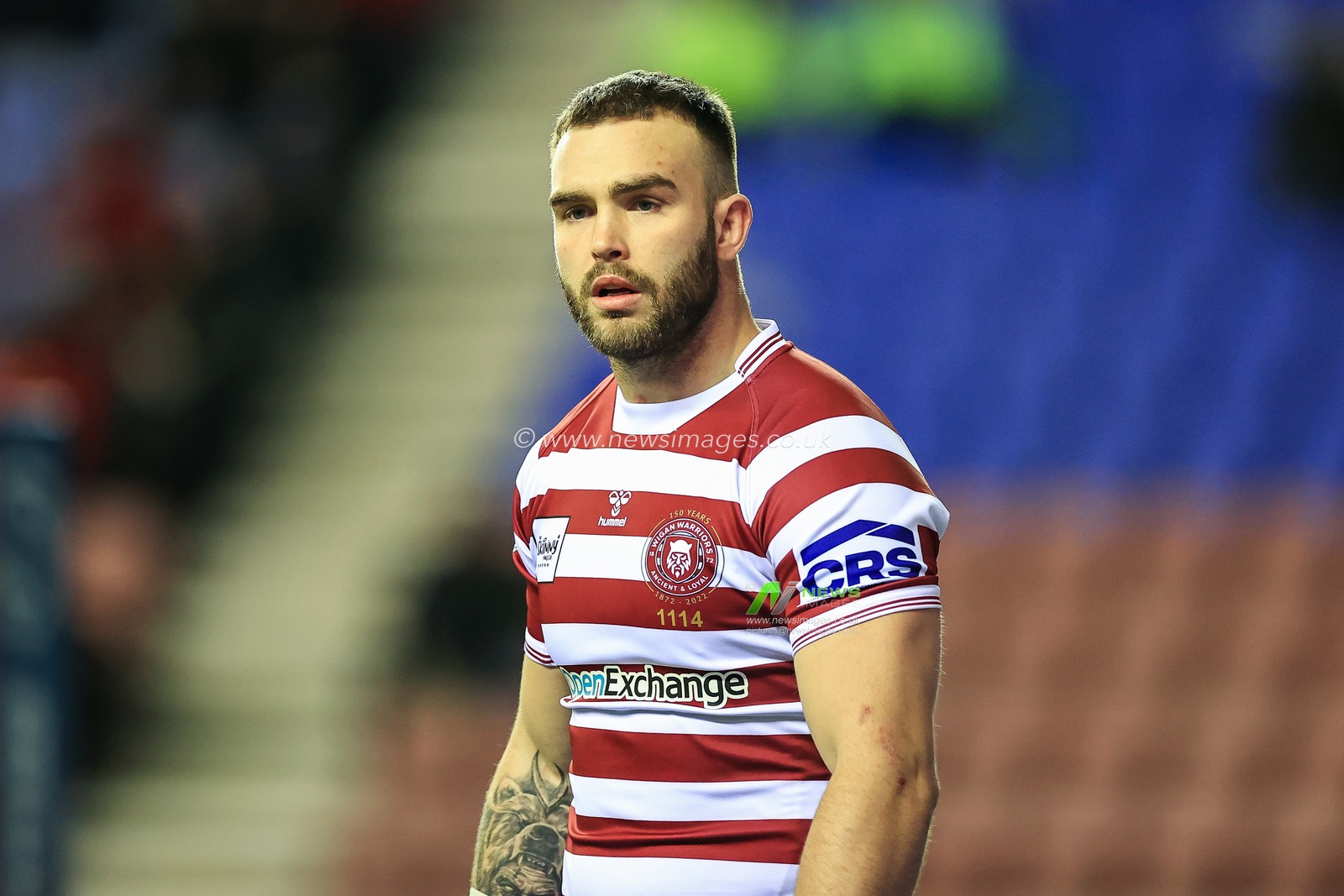 Kaide Ellis #15 of Wigan Warriors during the game