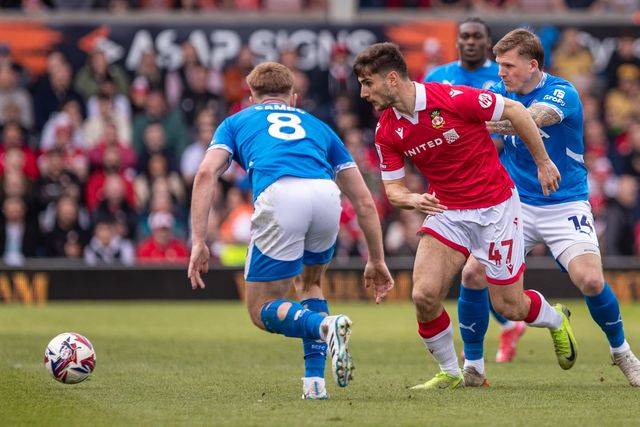 Wrexham's Ryan Longman during the Sky Bet League 1 match Wrexham vs Stockport County at SToK Cae Ras, Wrexham, United Kingdom, 22nd March 2025

(Photo by Nik Mesney/News Images)