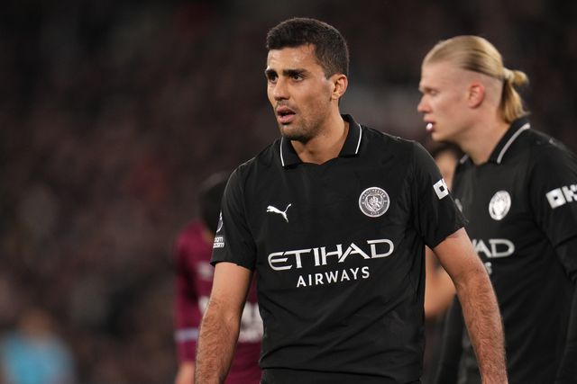Rodri of Manchester City during the Premier League match West Ham United vs Manchester City at London Stadium, London, United Kingdom on 14 March 2026

(Photo by Harvey Murphy/News Images)