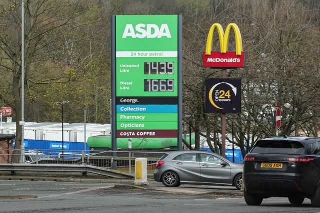 At the Asda supermarket forecourt in Barnsley on Friday 27 March 2026, fuel prices stand at a competitive 143.9 pence per litre for unleaded petrol and 166.9 pence per litre for diesel. These rates are noticeably lower than several local independent stations, where motorists are currently paying around 9 to 16 pence more per litre on unleaded and up to 18 to 28 pence extra on diesel, making Asda one of the more affordable options for drivers in the area today. 
Asda fuel in Barnsley, United Kingdom on 27 March 2026

(Photo by Mark Cosgrove/News Images)

