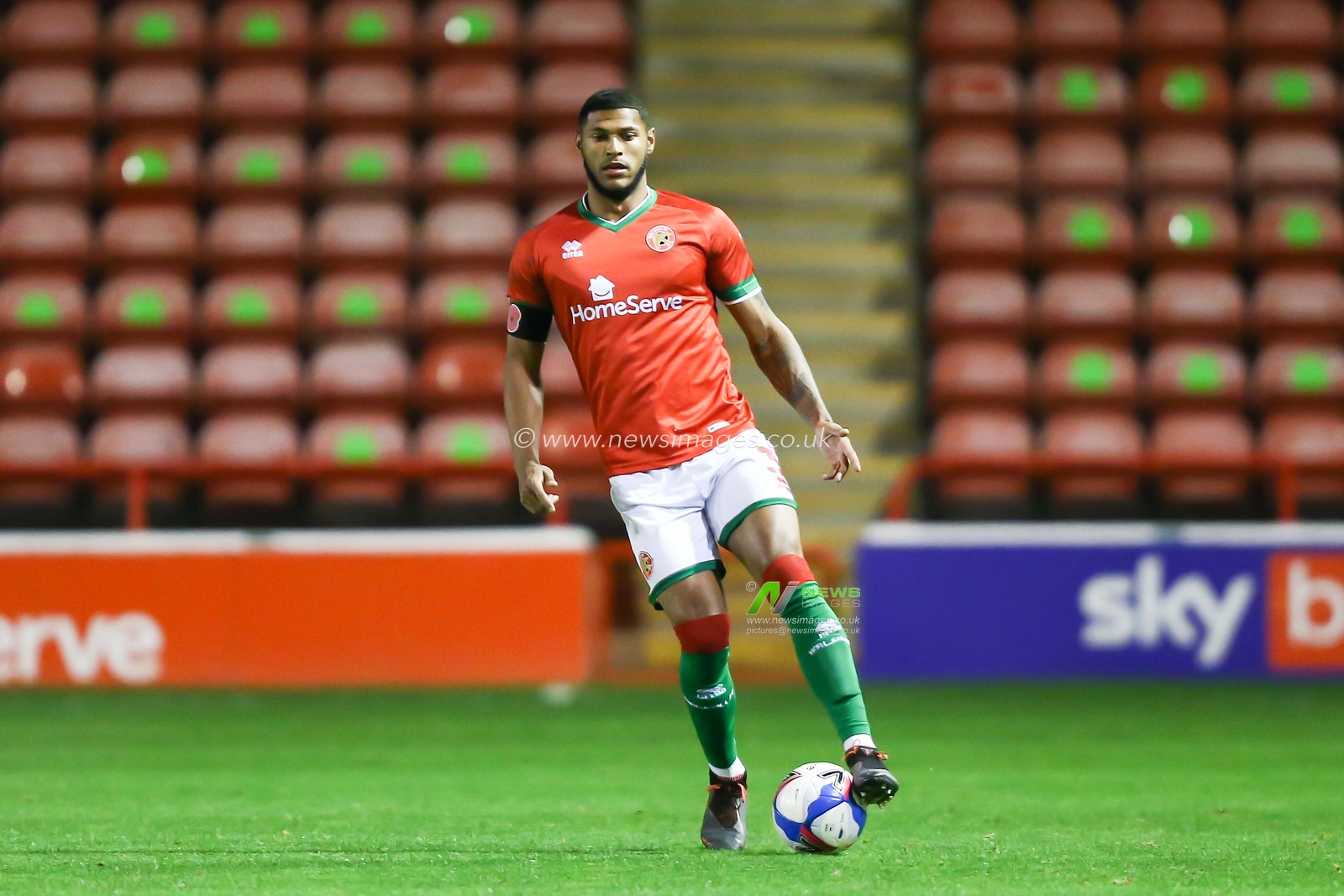 Zak Jules (3) of Walsall dribbles the ball