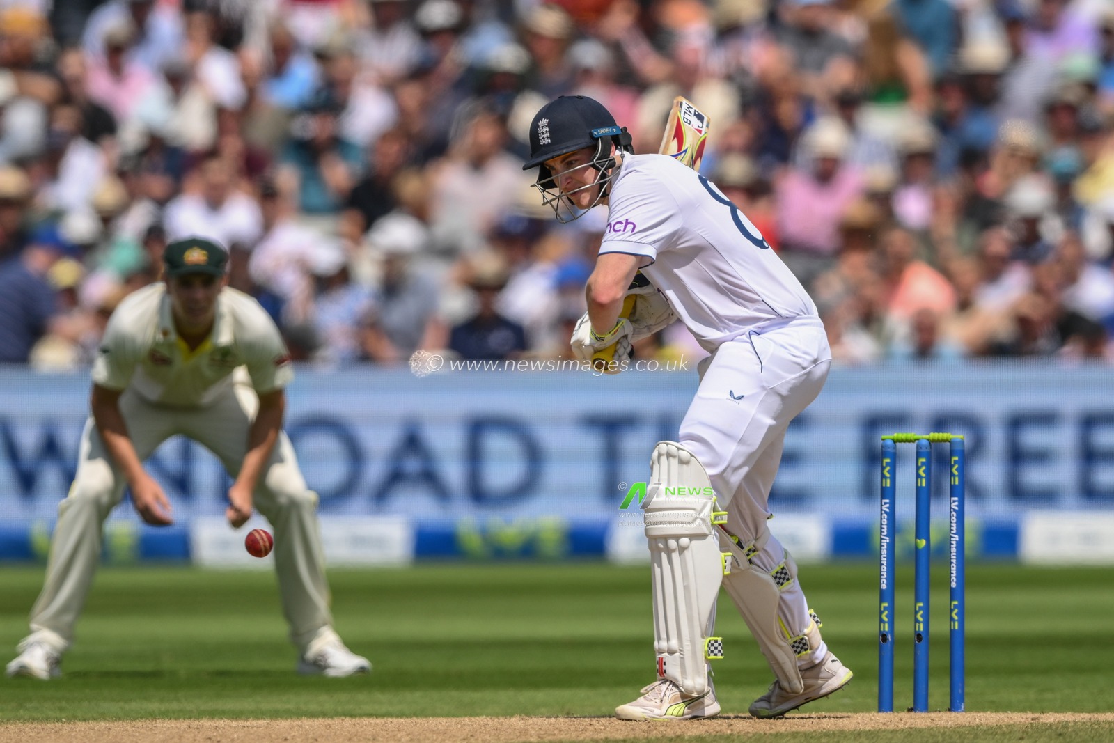 Harry Brook of England plays a shot during the LV= Insurance Ashes Test Series Day 4 match England vs Australia at Edgbaston, Birmingham, United Kingdom, 19th June 2023

(Photo by Craig Thomas/News Images)