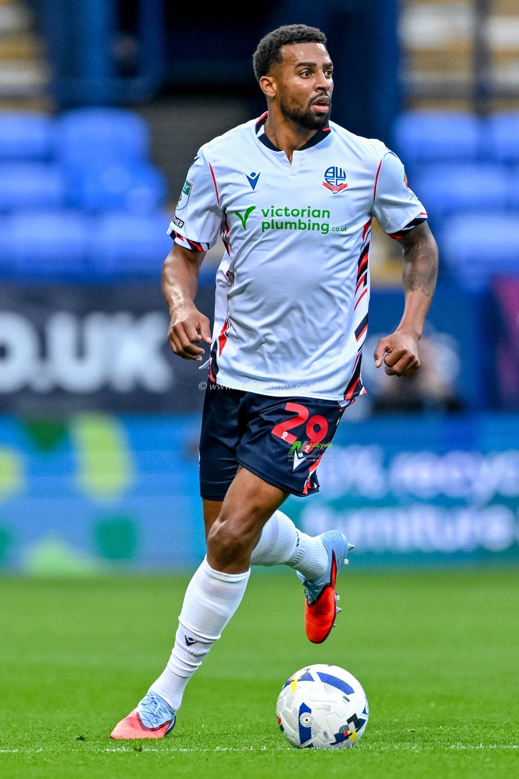 Cyrus Christie of Bolton Wanderers during the The Vertu Trophy match Bolton Wanderers vs Rotherham United at Toughsheet Community Stadium, Bolton, United Kingdom, 2nd September 2025

(Photo by Adam Gee/News Images)