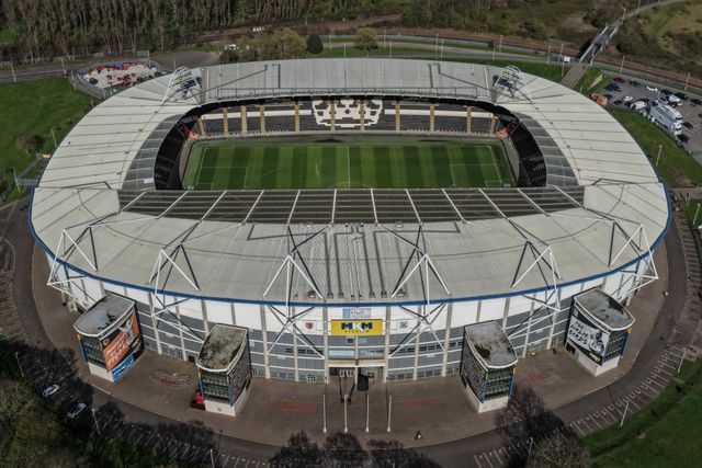 An aerial view of The MKM Stadium during the Sky Bet Championship match Hull City vs Coventry City at MKM Stadium, Hull, United Kingdom on 06 April 2026

(Photo by Mark Cosgrove/News Images)
