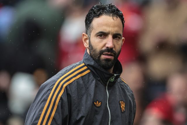 Ruben Amorim manager of Manchester United  heads back to the dressing room at half time winning 2-0 during the Premier League match Manchester United vs Sunderland at Old Trafford, Manchester, United Kingdom, 4th October 2025

(Photo by Mark Cosgrove/News Images)
