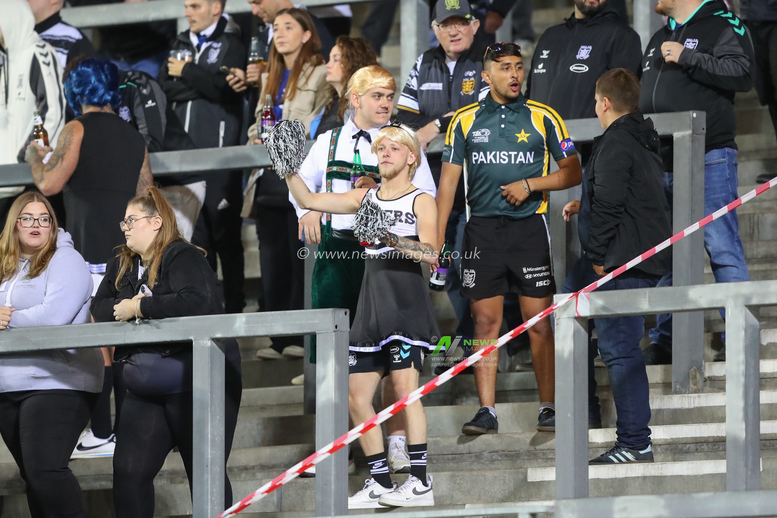Hull FC fans in fancy dress during the Betfred Super League Round 27 match St Helens vs Hull FC at Totally Wicked Stadium, St Helens, United Kingdom, 22nd September 2023

(Photo by Gareth Evans/News Images)