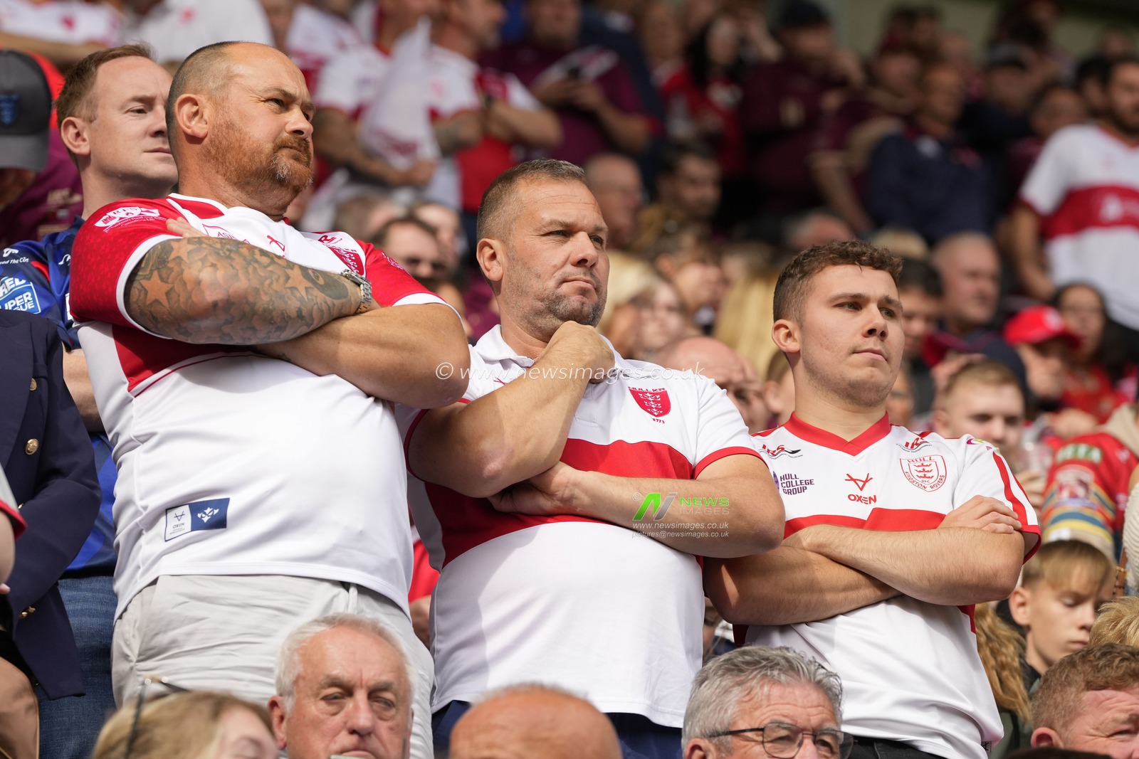 Hull KR fans before the Betfred Super League Semi Final match Wigan Warriors vs Hull KR at DW Stadium, Wigan, United Kingdom, 7th October 2023

(Photo by Steve Flynn/News Images)