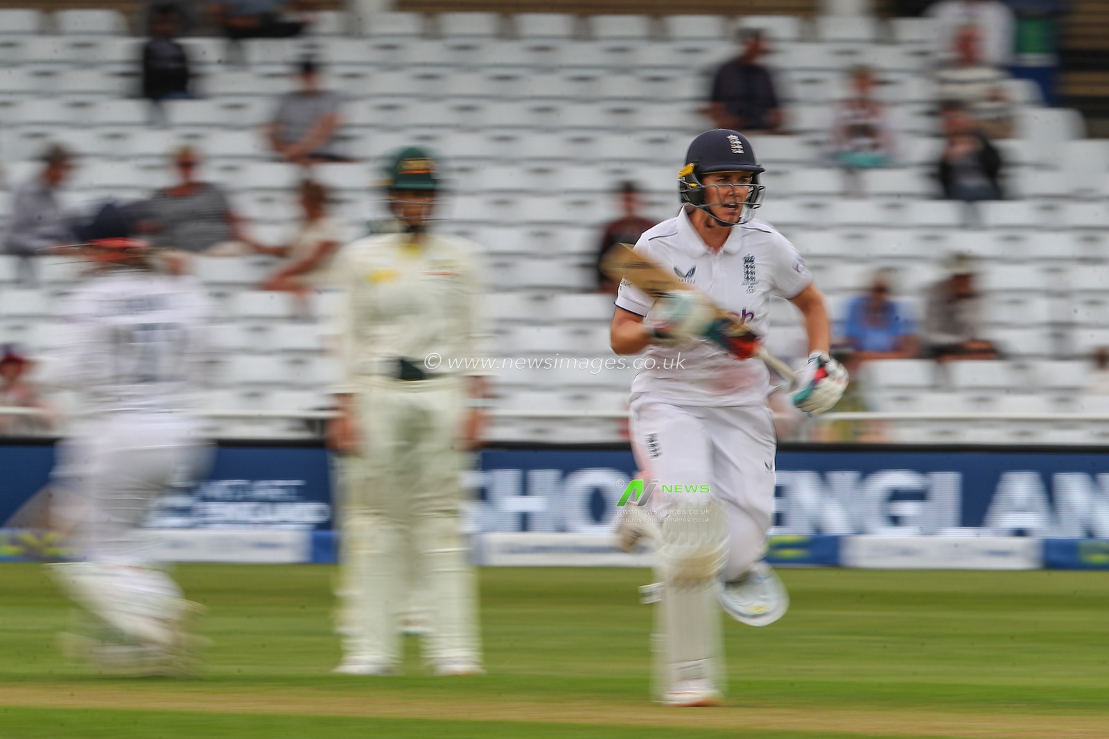 Nat Sciver-Brunt of England runs for a triple during the Metro Bank Women's Ashes 2023 match Day 2 England vs Australia at Trent Bridge, Nottingham, United Kingdom, 23rd June 2023

(Photo by Gareth Evans/News Images)