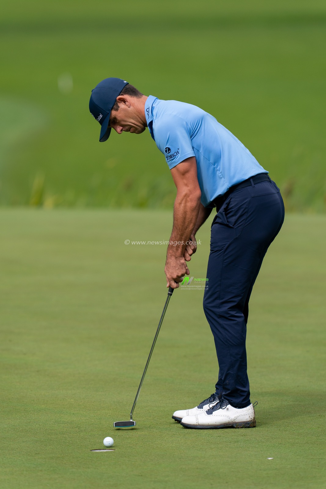 Billy Horschel (USA) puts on the 18th green during the BMW PGA Championship 2022 day 1 at Wentworth Club, Virginia Water, United Kingdom, 8th September 2022

(Photo by Richard Washbrooke/News Images)