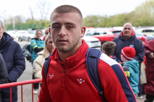 Mikey Lewis of Hull KR arrives during the Betfred Super League round 7 match Hull KR vs Hull FC at Sewell Group Craven Park, Hull, United Kingdom on 03 April 2026

(Photo by Mark Cosgrove/News Images)