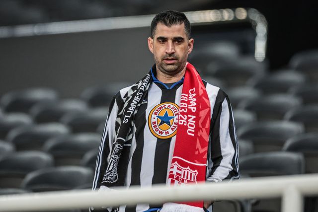 Newcastle fans during the UEFA Champions League Last 16 match Newcastle Untied vs Barcelona at St. James's Park, Newcastle, United Kingdom on 10 March 2026

(Photo by Mark Cosgrove/News Images)