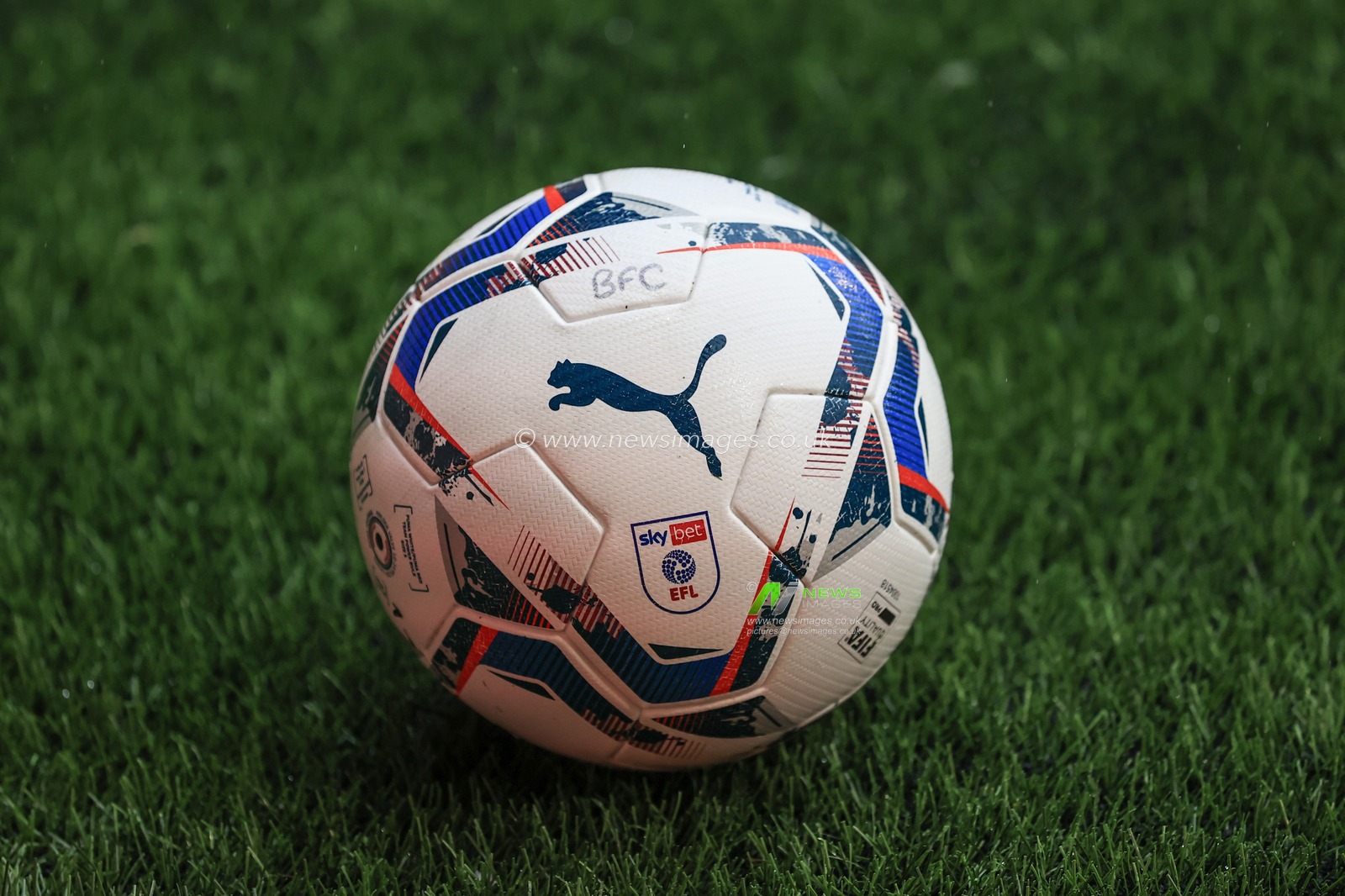 Blackpool FCâ€™s Mita Delta, Puma training ball