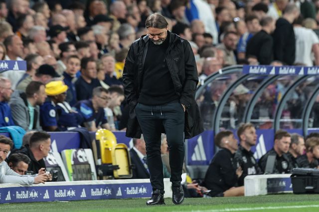 Daniel Farke manager of Leeds United looks to the ground during the Premier League match Leeds United vs Burnley at Elland Road, Leeds, United Kingdom on 01 May 2026

(Photo by Mark Cosgrove/News Images)