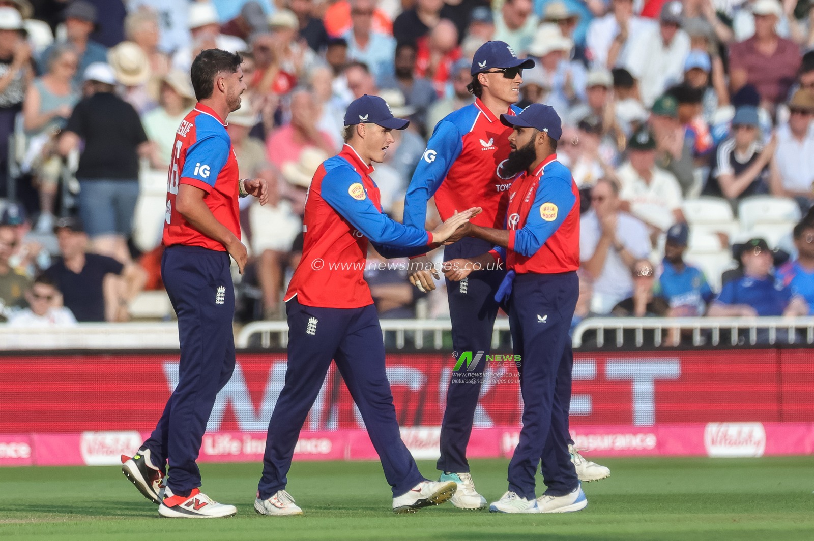 Jacob Bethell of England celebrates the wicket of  Ishan Kishan of India during the Third Vitality T20 International match England vs India at Trent Bridge, Nottingham, United Kingdom on 07 July 2026

(Photo by Mark Cosgrove/News Images)
