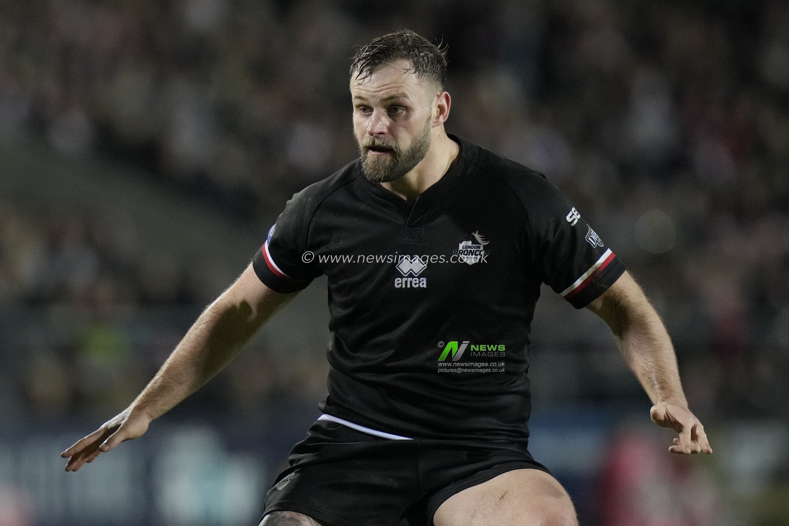 Jordan Williams of London Broncos during the Betfred Super League Round 1 match St Helens vs London Broncos at Totally Wicked Stadium, St Helens, United Kingdom, 16th February 2024

(Photo by Steve Flynn/News Images)
