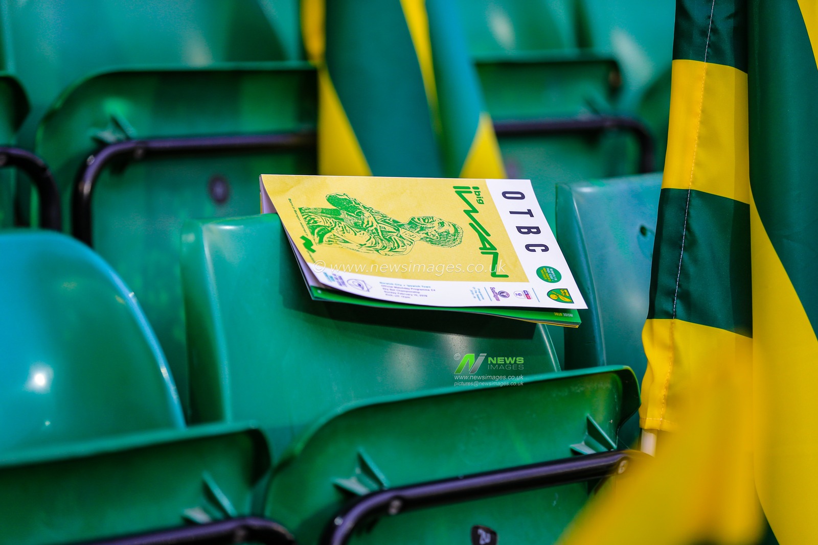 10th February 2019, Carrow Road, Norfolk, England; Sky Bet Championship, Norwich City vs Ipswich Town ;  The match day programme

Credit: Georgie Kerr/News Images

English Football League images are subject to DataCo Licence