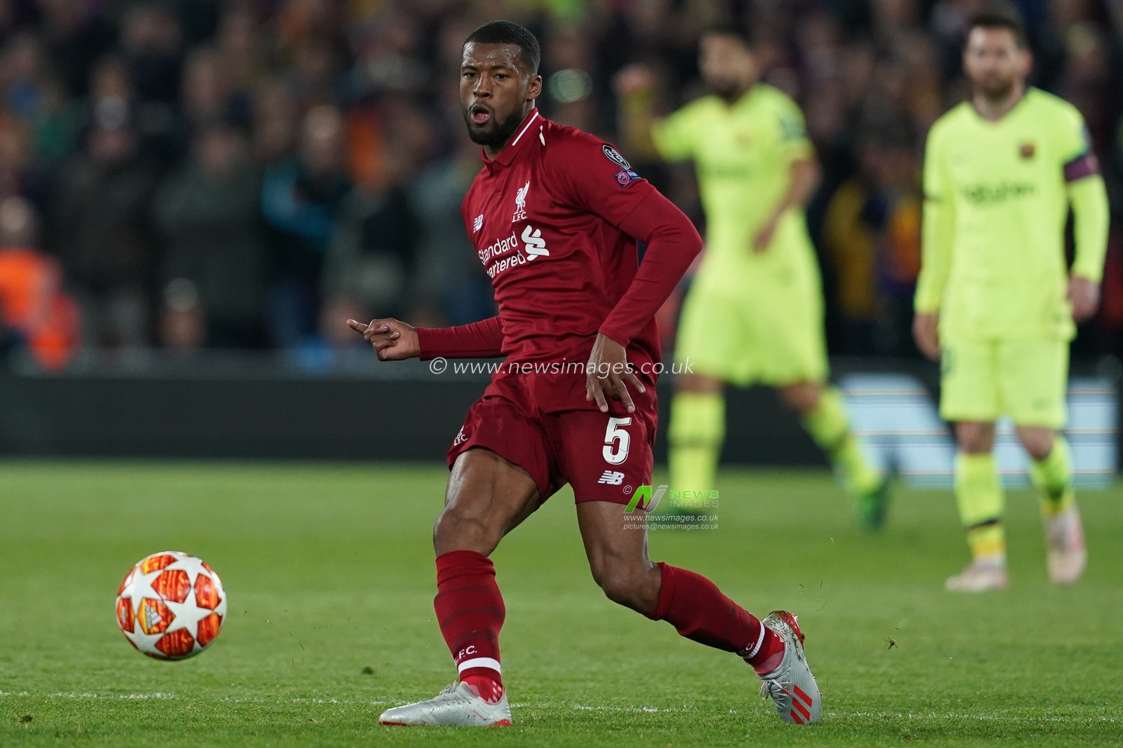 Liverpool's Georginio Wijnaldum

7th Mayl 2019 , Anfield Stadium, Liverpool, England;  UEFA Champions League Semi Final, Second Leg, Liverpool FC vs FC Barcelona 

Credit: Terry Donnelly/News Images